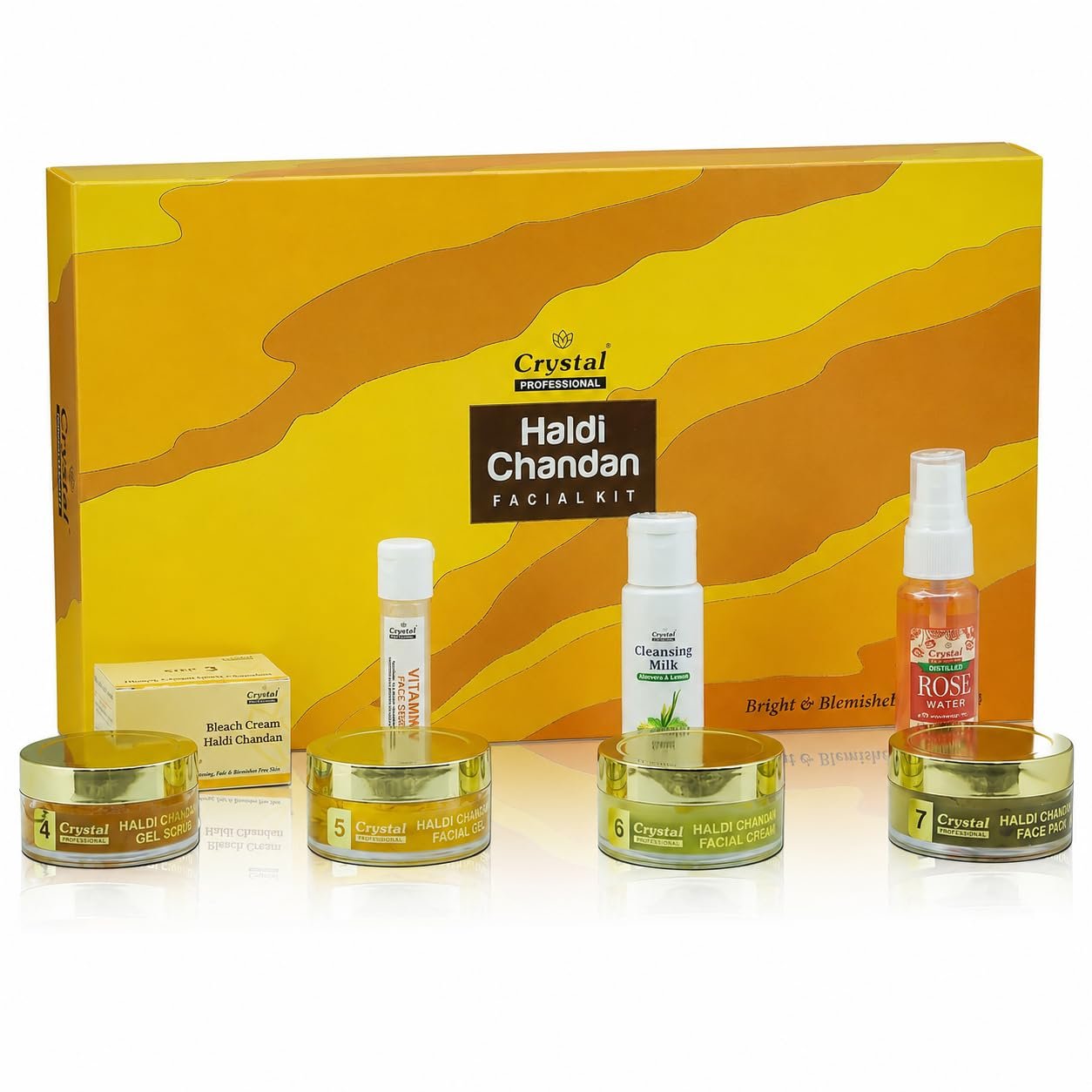 Haldi Chandan Facial Kit for Women & Men | Professional 8-in-1 Facial kit | Suitable for All Skin Types