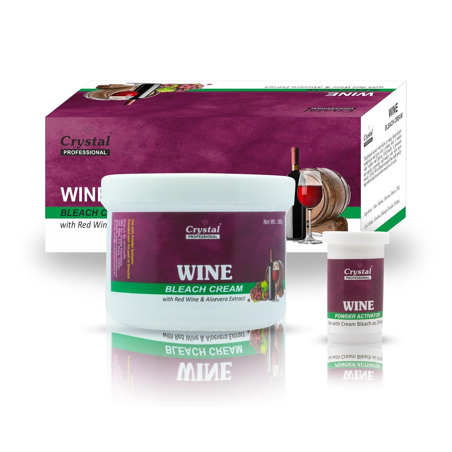 Wine Bleach Cream | Skin Brightening, Dark Spot Reduction & Facial Hair Lightening, Anti-Aging, Hydrating| For Men and Women | All Skin Types