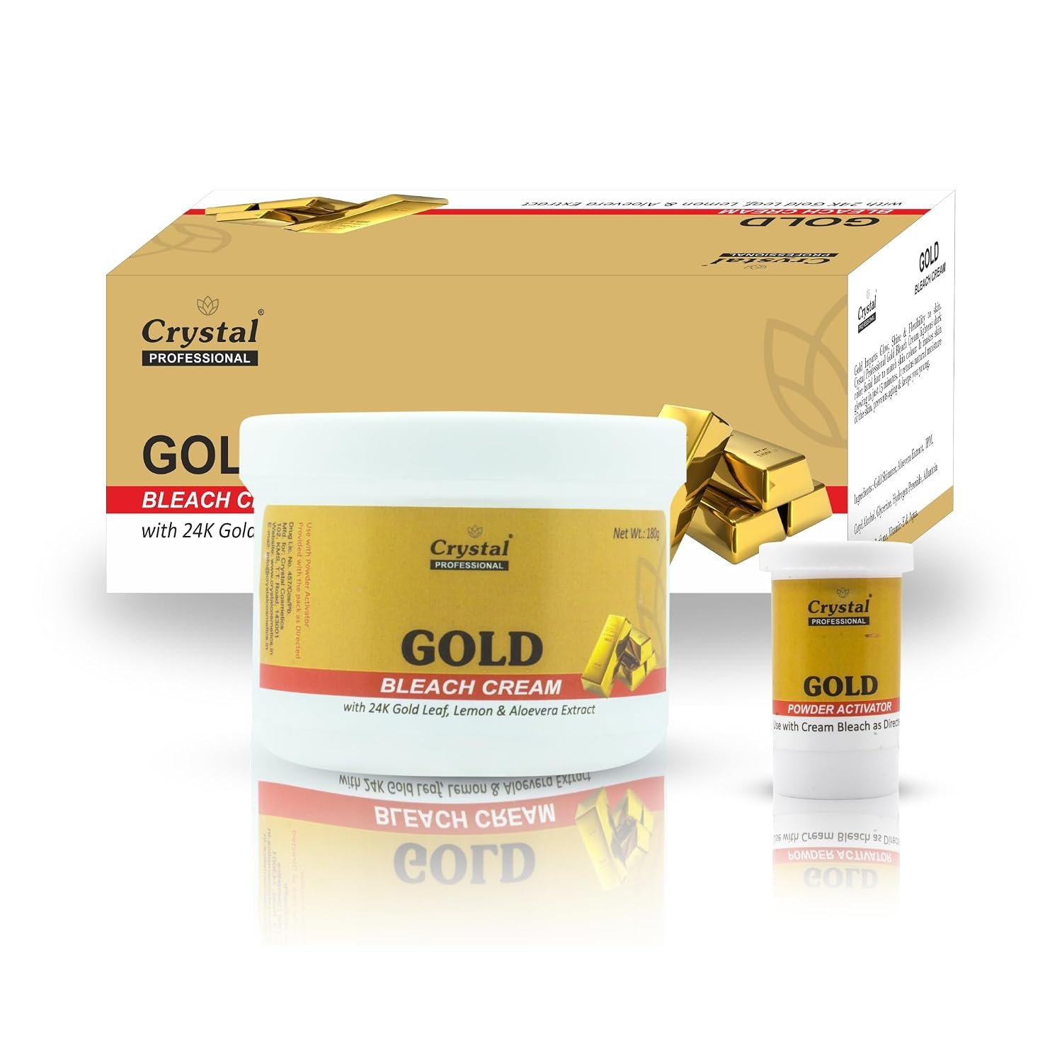 Gold Bleach Cream | Skin Brightening, Dark Spot Reduction & Facial Hair Lightening, Anti-Aging, Hydrating| For Men and Women | All Skin Types