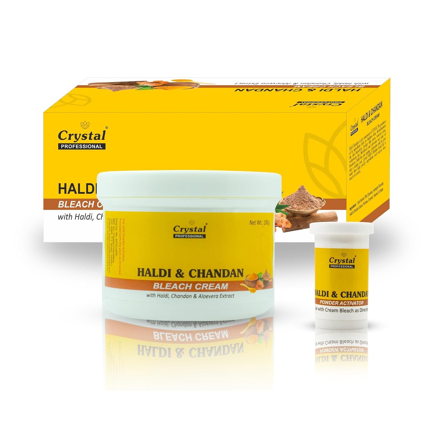 Haldi & Chandan Bleach Cream | Skin Brightening, Dark Spot Reduction & Facial Hair Lightening, Anti-Aging, Hydrating| For Men and Women | All Skin Types