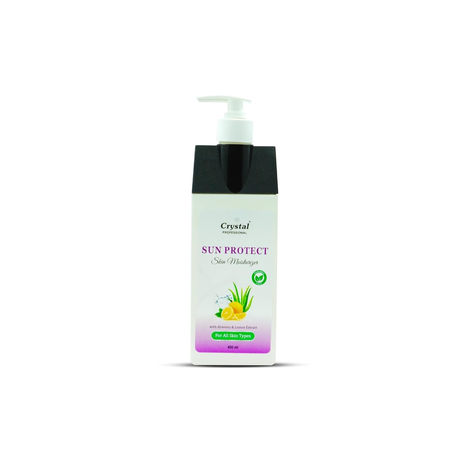 Sun Protect Moisturizer with Aloe Vera and Lemon Extract | Hydrating, Refreshing & Light weight Daily Skin Care Women & Men | Suitable For All Skin Types (400ml)