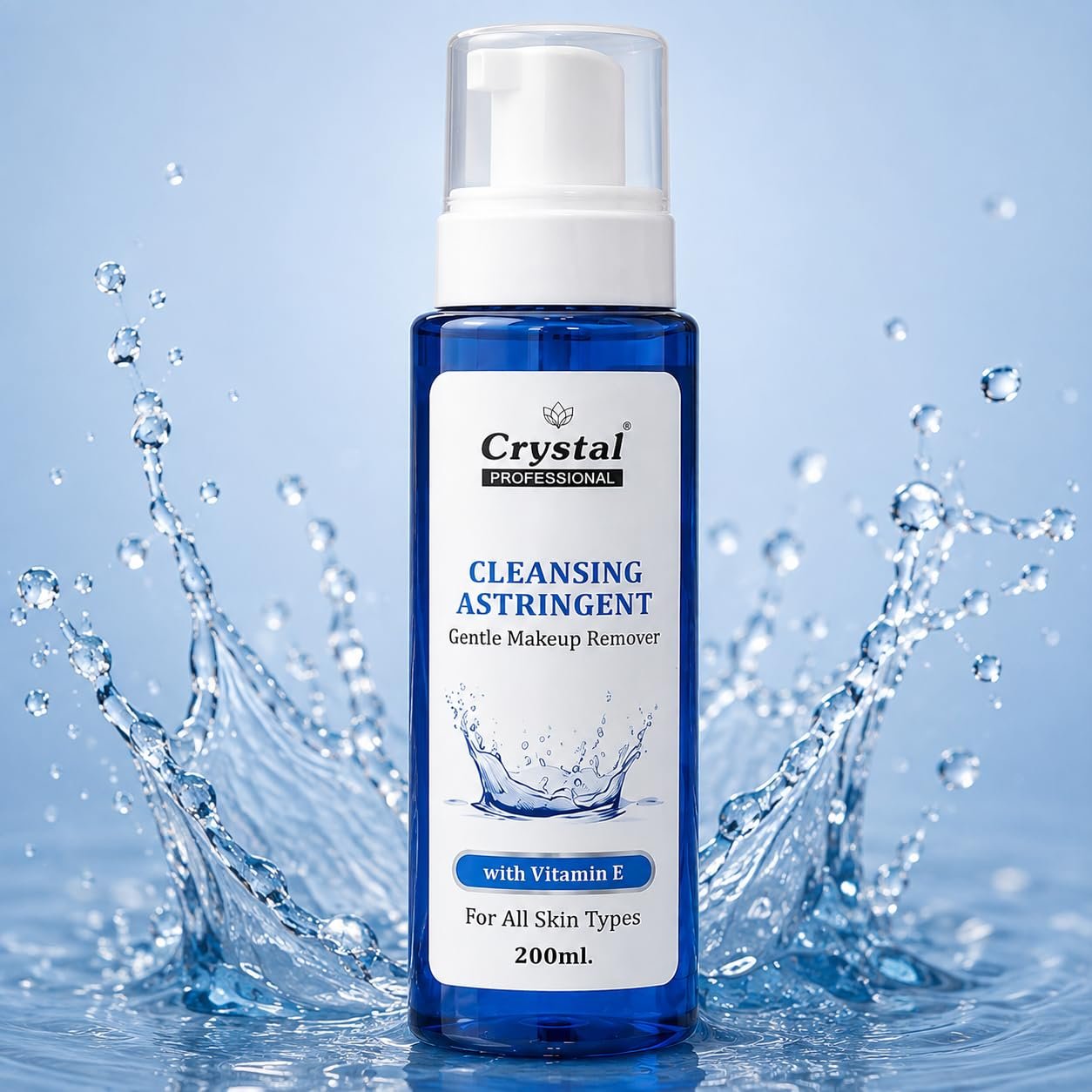 Cleansing Astringent with Vitamin E | Deep Micellar Cleanser, Makeup Remover & Skin Toner | Oil Control, Pore Minimizer & Hydrating Formula | Suitable for All Skin Types - 200ml