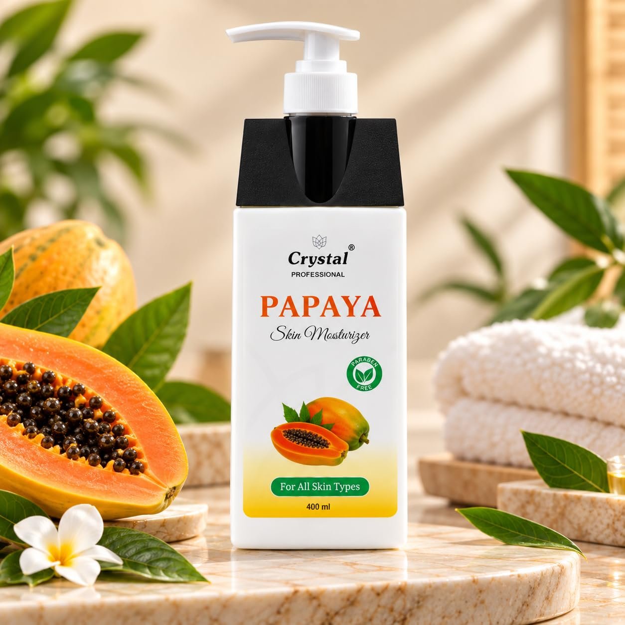 Papaya Skin Moisturizer | Fades Dark Spots & Blemishes | Brightening, Exfoliating and Hydrating Face/Body Cream for Men & Women | Suitable for All Skin Types (400ml)
