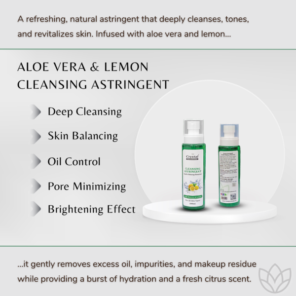 Cleansing Astringent with Aloe Vera & Lemon - Image 3